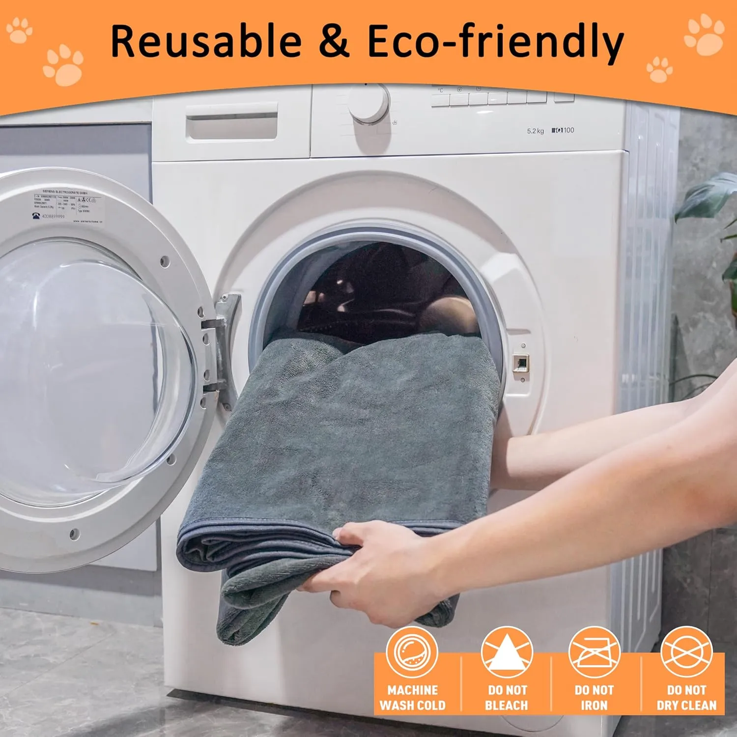 3 Packs Washable Pee Pads for Dogs, 48'' x 48" Reusable Puppy Pads with Super Absorbent, Fast Absorbent Pet Whelping Pads, Puppy Playpen Mat for Incontinence, Housebreak, Crate, Grey
