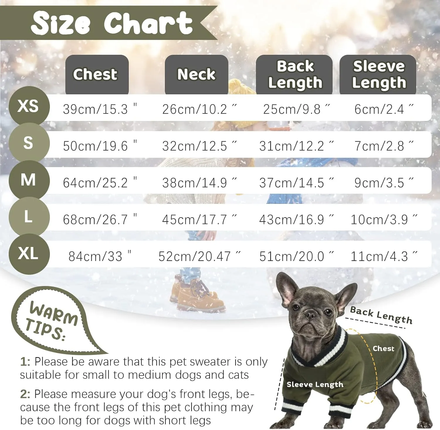 FUAMEY Dog Pullover SweatshirtDog Winter Sweaters Warm Dog Clothes Dog Vest Thick Puppy Pullover Soft Pet Fleece Sweater Cute Doggie Boy Girl Outfit for Small Medium Dogs Green M